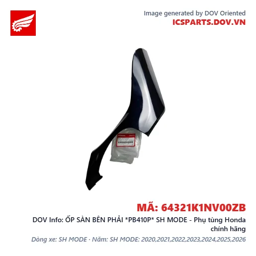 ỐP SÀN BÊN PHẢI *PB410P* SH MODE - Phụ tùng Honda chính hãng