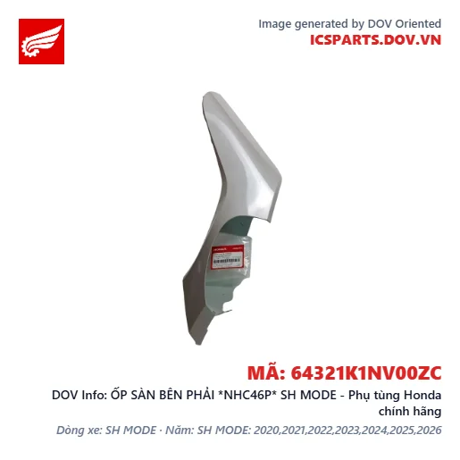 ỐP SÀN BÊN PHẢI *NHC46P* SH MODE - Phụ tùng Honda chính hãng