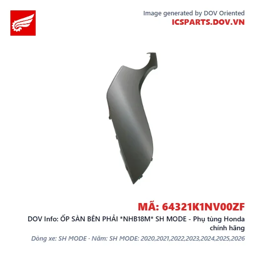 ỐP SÀN BÊN PHẢI *NHB18M* SH MODE - Phụ tùng Honda chính hãng