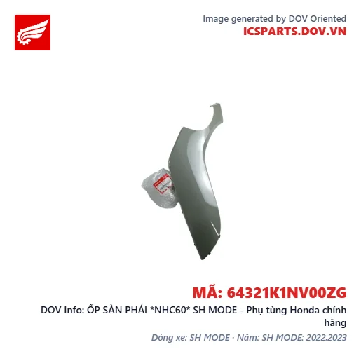 ỐP SÀN PHẢI *NHC60* SH MODE - Phụ tùng Honda chính hãng