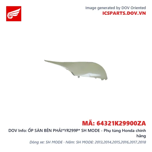 ỐP SÀN BÊN PHẢI*YR299P* SH MODE - Phụ tùng Honda chính hãng
