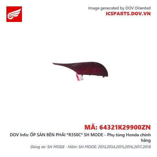 ỐP SÀN BÊN PHẢI *R350C* SH MODE - Phụ tùng Honda chính hãng