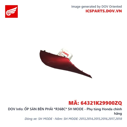 ỐP SÀN BÊN PHẢI *R368C* SH MODE - Phụ tùng Honda chính hãng
