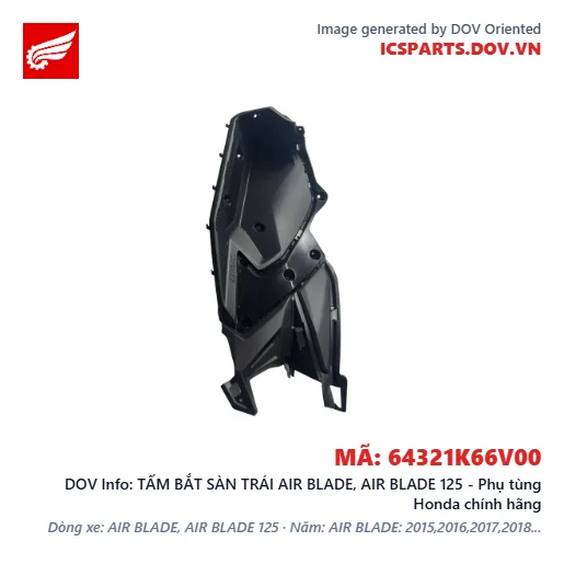 TẤM BẮT SÀN TRÁI AIR BLADE, AIR BLADE 125 - Phụ tùng Honda chính hãng