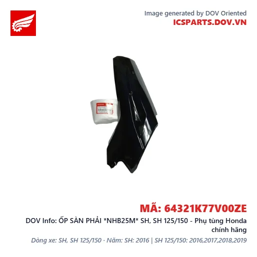 ỐP SÀN PHẢI *NHB25M* SH, SH 125/150 - Phụ tùng Honda chính hãng