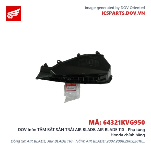 TẤM BẮT SÀN TRÁI AIR BLADE, AIR BLADE 110 - Phụ tùng Honda chính hãng