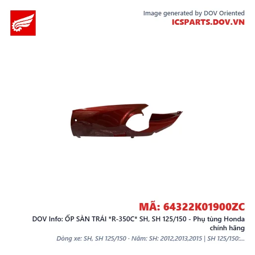 ỐP SÀN TRÁI *R-350C* SH, SH 125/150 - Phụ tùng Honda chính hãng