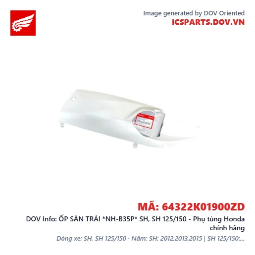 ỐP SÀN TRÁI *NH-B35P* SH, SH 125/150 - Phụ tùng Honda chính hãng