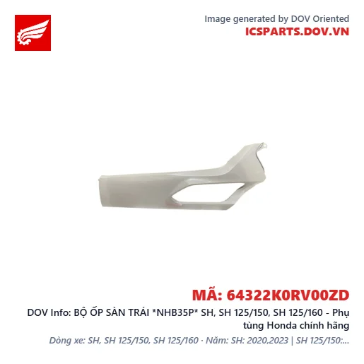BỘ ỐP SÀN TRÁI *NHB35P* SH, SH 125/150, SH 125/160 - Phụ tùng Honda chính hãng
