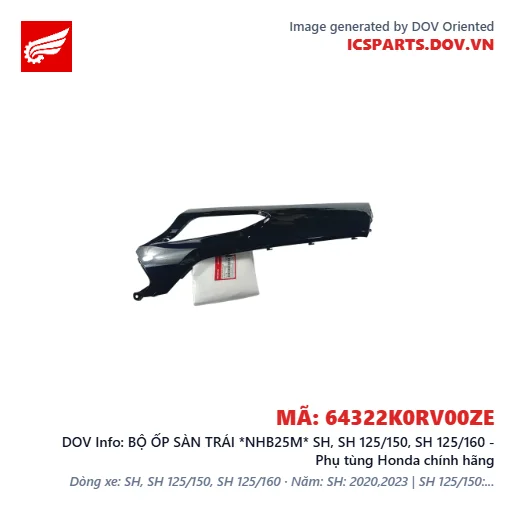 BỘ ỐP SÀN TRÁI *NHB25M* SH, SH 125/150, SH 125/160 - Phụ tùng Honda chính hãng