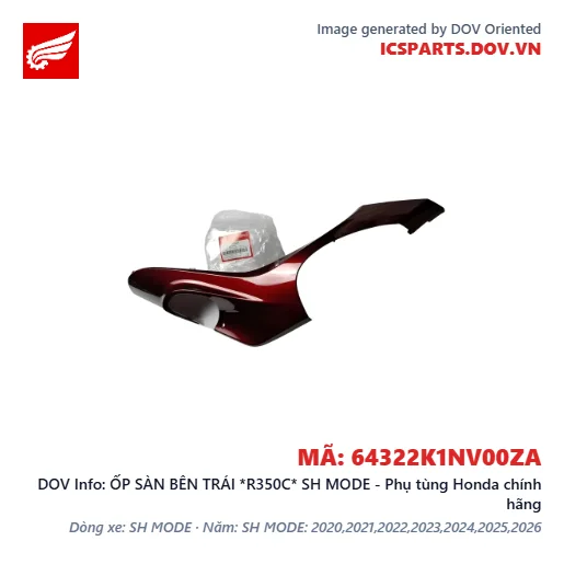ỐP SÀN BÊN TRÁI *R350C* SH MODE - Phụ tùng Honda chính hãng