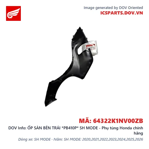 ỐP SÀN BÊN TRÁI *PB410P* SH MODE - Phụ tùng Honda chính hãng