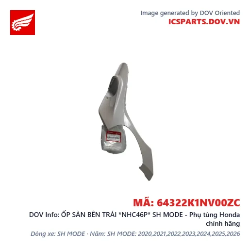 ỐP SÀN BÊN TRÁI *NHC46P* SH MODE - Phụ tùng Honda chính hãng
