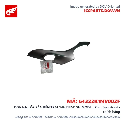ỐP SÀN BÊN TRÁI *NHB18M* SH MODE - Phụ tùng Honda chính hãng