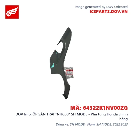 ỐP SÀN TRÁI *NHC60* SH MODE - Phụ tùng Honda chính hãng