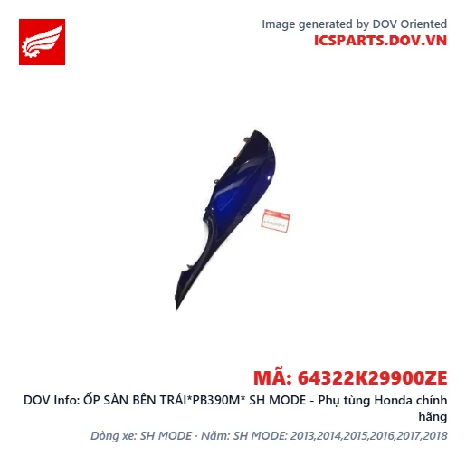 ỐP SÀN BÊN TRÁI*PB390M* SH MODE - Phụ tùng Honda chính hãng