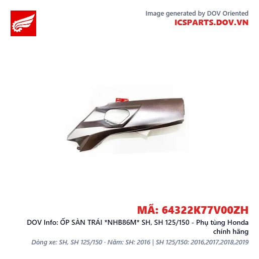 ỐP SÀN TRÁI *NHB86M* SH, SH 125/150 - Phụ tùng Honda chính hãng