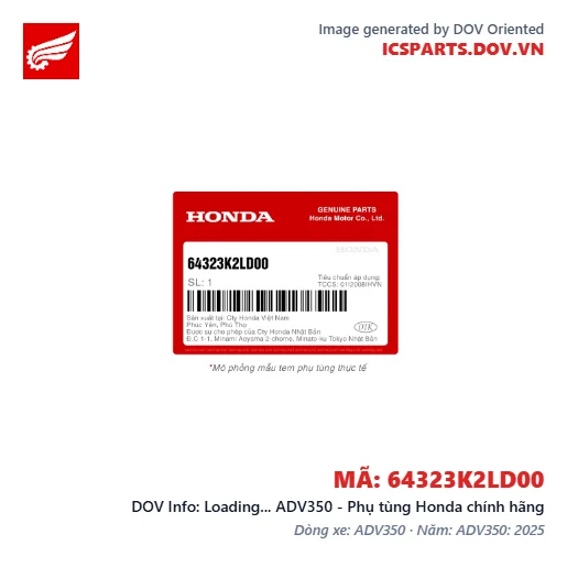Loading... ADV350 - Phụ tùng Honda chính hãng