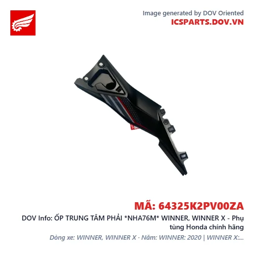 ỐP TRUNG TÂM PHẢI *NHA76M* WINNER, WINNER X - Phụ tùng Honda chính hãng