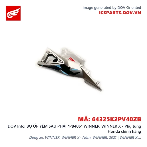 BỘ ỐP YẾM SAU PHẢI *PB406* WINNER, WINNER X - Phụ tùng Honda chính hãng