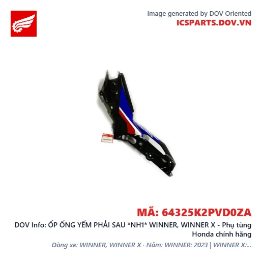 ỐP ỐNG YẾM PHẢI SAU *NH1* WINNER, WINNER X - Phụ tùng Honda chính hãng