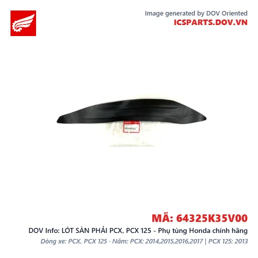 LÓT SÀN PHẢI PCX, PCX 125 - Phụ tùng Honda chính hãng