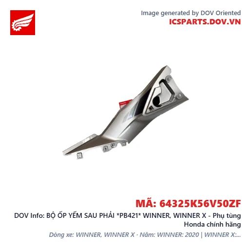 BỘ ỐP YẾM SAU PHẢI *PB421* WINNER, WINNER X - Phụ tùng Honda chính hãng