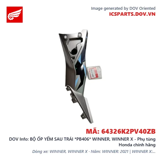 BỘ ỐP YẾM SAU TRÁI *PB406* WINNER, WINNER X - Phụ tùng Honda chính hãng