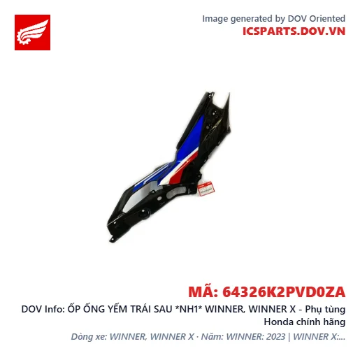 ỐP ỐNG YẾM TRÁI SAU *NH1* WINNER, WINNER X - Phụ tùng Honda chính hãng