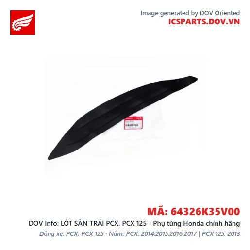 LÓT SÀN TRÁI PCX, PCX 125 - Phụ tùng Honda chính hãng