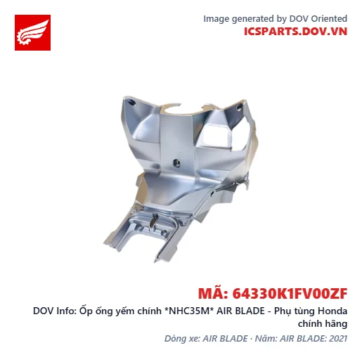 Ốp ống yếm chính *NHC35M* AIR BLADE - Phụ tùng Honda chính hãng