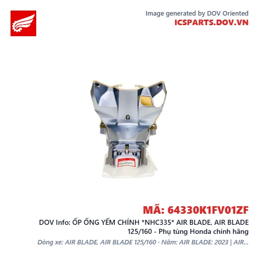ỐP ỐNG YẾM CHÍNH *NHC335* AIR BLADE, AIR BLADE 125/160 - Phụ tùng Honda chính hãng