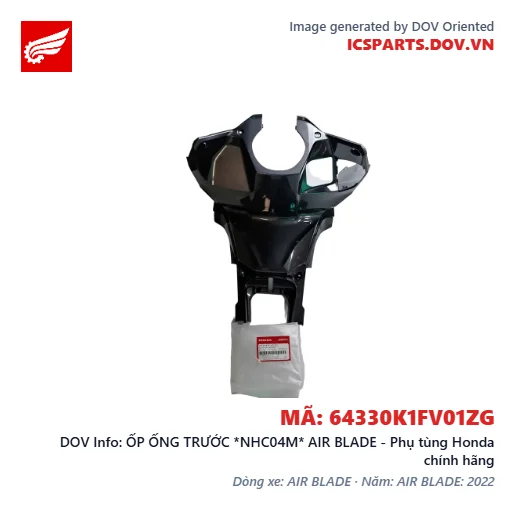 ỐP ỐNG TRƯỚC *NHC04M* AIR BLADE - Phụ tùng Honda chính hãng