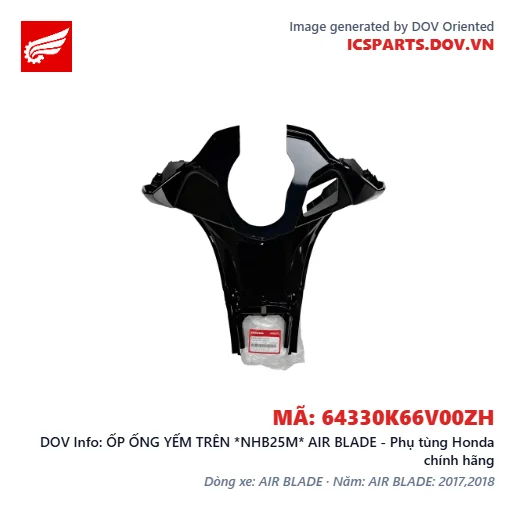 ỐP ỐNG YẾM TRÊN *NHB25M* AIR BLADE - Phụ tùng Honda chính hãng