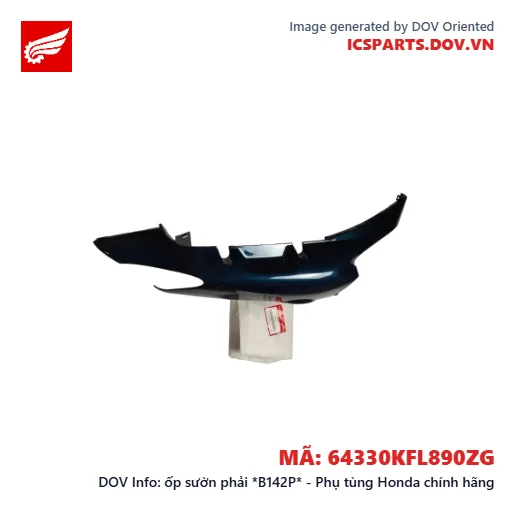 ốp sườn phải *B142P* - Phụ tùng Honda chính hãng