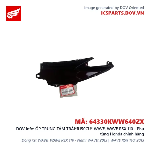 ỐP TRUNG TÂM TRÁI*R150CU* WAVE, WAVE RSX 110 - Phụ tùng Honda chính hãng