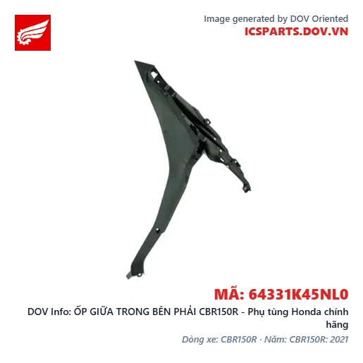 ỐP GIỮA TRONG BÊN PHẢI CBR150R - Phụ tùng Honda chính hãng