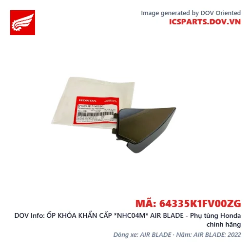 ỐP KHÓA KHẨN CẤP *NHC04M* AIR BLADE - Phụ tùng Honda chính hãng