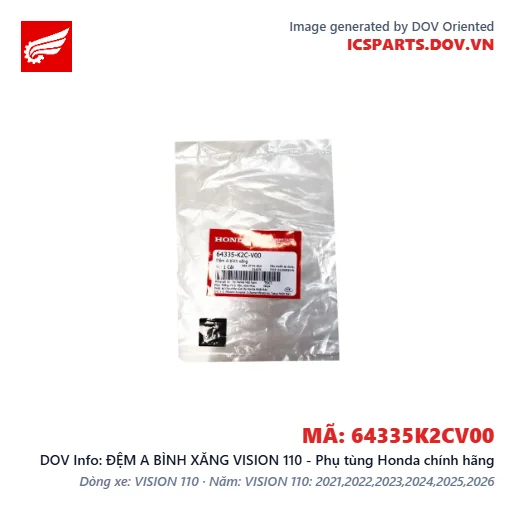 ĐỆM A BÌNH XĂNG VISION 110 - Phụ tùng Honda chính hãng