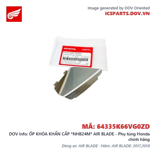 ỐP KHÓA KHẨN CẤP *NHB24M* AIR BLADE - Phụ tùng Honda chính hãng