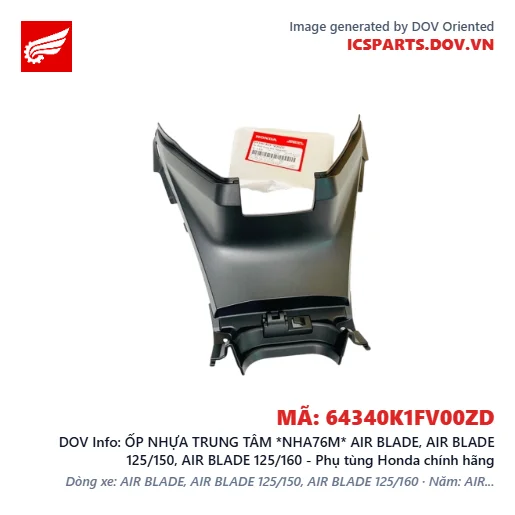 ỐP NHỰA TRUNG TÂM *NHA76M* AIR BLADE, AIR BLADE 125/150, AIR BLADE 125/160 - Phụ tùng Honda chính hãng