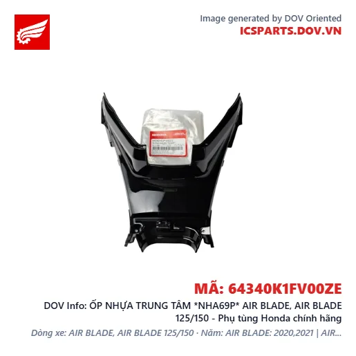 ỐP NHỰA TRUNG TÂM *NHA69P* AIR BLADE, AIR BLADE 125/150 - Phụ tùng Honda chính hãng