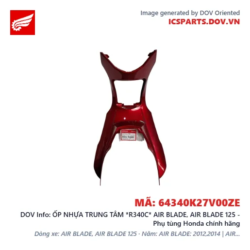 ỐP NHỰA TRUNG TÂM *R340C* AIR BLADE, AIR BLADE 125 - Phụ tùng Honda chính hãng