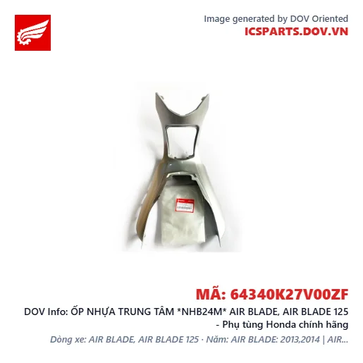 ỐP NHỰA TRUNG TÂM *NHB24M* AIR BLADE, AIR BLADE 125 - Phụ tùng Honda chính hãng