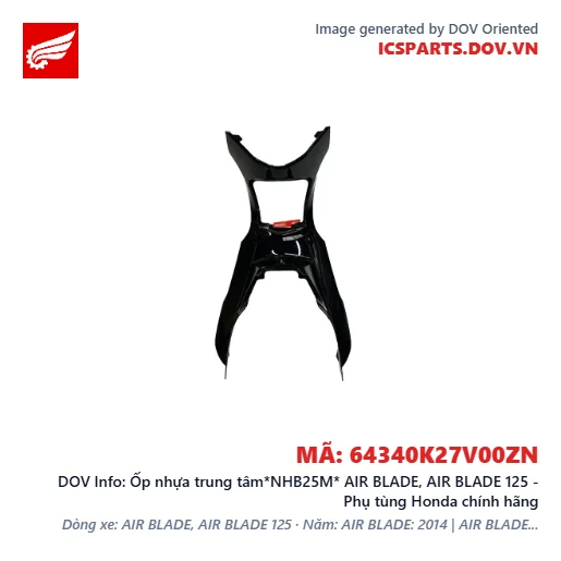 Ốp nhựa trung tâm*NHB25M* AIR BLADE, AIR BLADE 125 - Phụ tùng Honda chính hãng