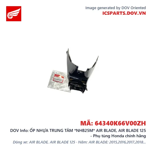 ỐP NHỰA TRUNG TÂM *NHB25M* AIR BLADE, AIR BLADE 125 - Phụ tùng Honda chính hãng