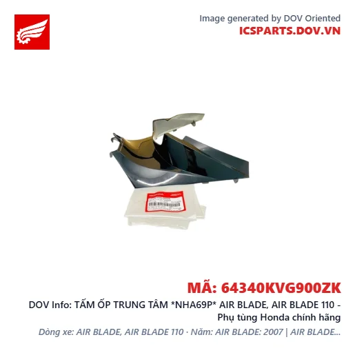 TẤM ỐP TRUNG TÂM *NHA69P* AIR BLADE, AIR BLADE 110 - Phụ tùng Honda chính hãng