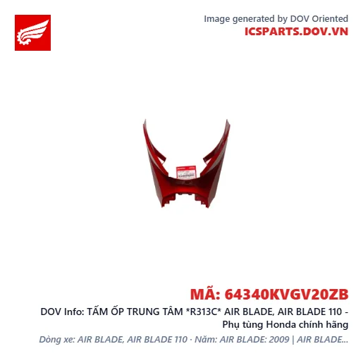 TẤM ỐP TRUNG TÂM *R313C* AIR BLADE, AIR BLADE 110 - Phụ tùng Honda chính hãng
