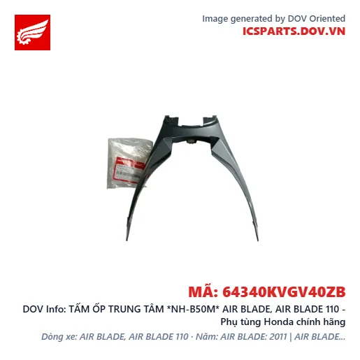 TẤM ỐP TRUNG TÂM *NH-B50M* AIR BLADE, AIR BLADE 110 - Phụ tùng Honda chính hãng