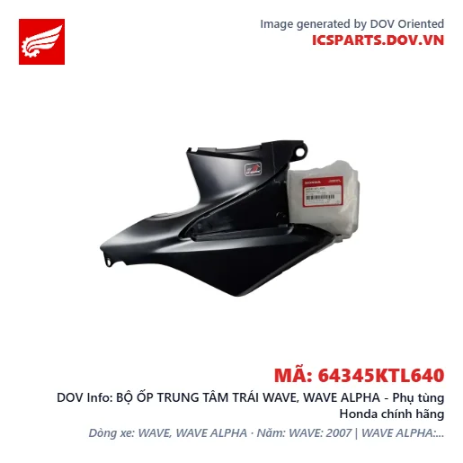 BỘ ỐP TRUNG TÂM TRÁI WAVE, WAVE ALPHA - Phụ tùng Honda chính hãng